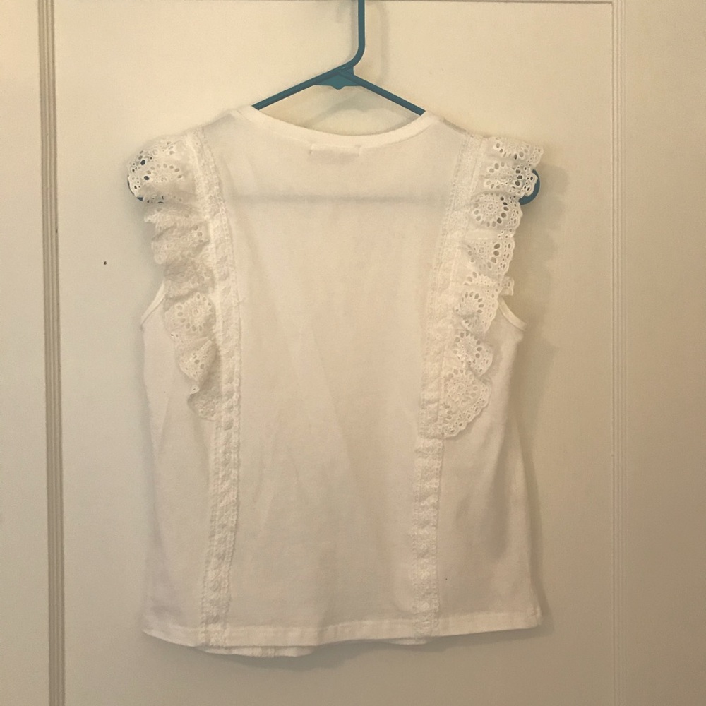 White Ruffle Top - Picture 2 of 3